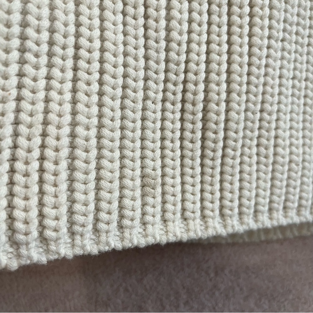 Rag & Bone Chunky Knit Greer Pullover Sweater Women’s M Ivory/Black Stripe Crew - Picture 10 of 13